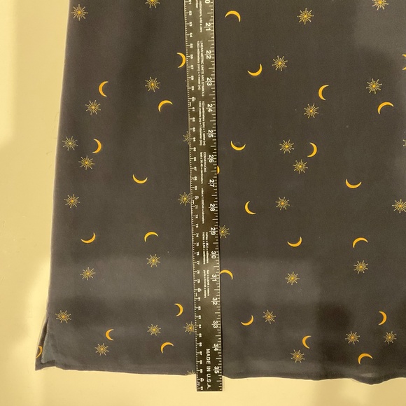 Rails Women's Silk Slip Dress Chemise Sz M Navy Gold Celestial Night Sky Whimsy - Picture 6 of 11